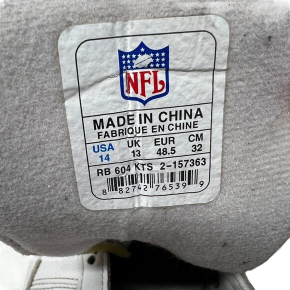 Pittsburgh Steelers Reebok Men's 14 White Athletic Sneakers Shoes Logo NFL RBK - Picture 10 of 14